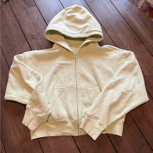 ACTA Cropped Zip Up Hoodie